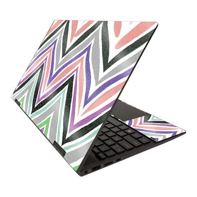 MightySkins Glossy Glitter Skin for HP Envy x360 15" (2020) - Colorful Chevron | Protective, Durable High-Gloss Glitter Finish | Easy to Apply, Remove, and Change Styles | Made in The USA