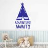 Adventure Awaits Baby Nursery Wall Decals Mountains Woodland Wall Decor - Removable Wall Decal Sticker for Kids Room Nursery Design-4 view 1