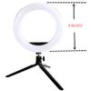 Vivitar 8 Inch LED Ring Light with Tripod Stand and Cell Phone Holder, Video Lighting for Streaming and Vlogging, USB Powered Desk Light for Live Streaming Makeup Photography Shooting, White view 2