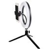 Vivitar 8 Inch LED Ring Light with Tripod Stand and Cell Phone Holder, Video Lighting for Streaming and Vlogging, USB Powered Desk Light for Live Streaming Makeup Photography Shooting, White view 3