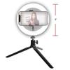 Vivitar 8 Inch LED Ring Light with Tripod Stand and Cell Phone Holder, Video Lighting for Streaming and Vlogging, USB Powered Desk Light for Live Streaming Makeup Photography Shooting, White view 4