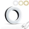 Selfie Ring Light, ARKIM 40 LED 3 Colors Mode Rechargeable Portable Clip-on Fill Light, Adjustable Brightness, Mini Ring Light for Tiktok Photography, Camera Video, Make up (Black) view 1