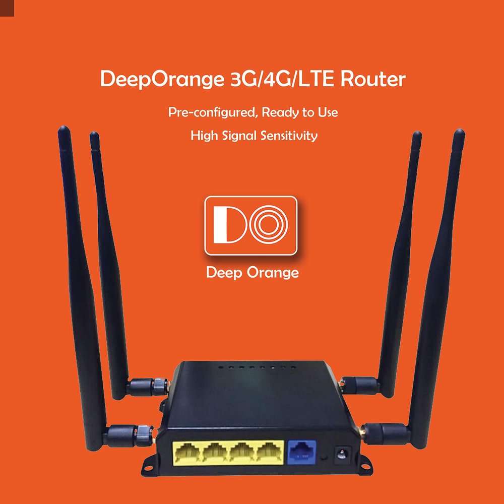 300Mbps 4G LTE Modem Wi-Fi Wireless Router for RVs and Mobile Homes Strong Signal, USB Port, SIM Card Slot, and External Antennas for USA/Canada/Mexico
