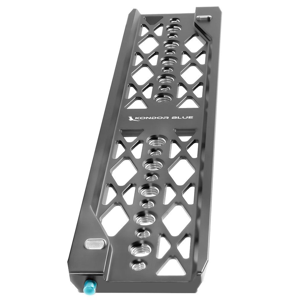 KONDOR BLUE | 12" ARRI Lightweight Dovetail Plate | Sliding Dovetail Designed to Balance Heavy Camera Equipment for Professional workflows | Gray