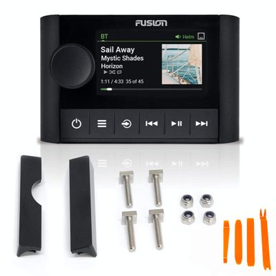 Fusion MS-ERX400 Apollo Wired Display Remote with MS-SRX400FMK Front Flush Kit for Apollo MS-SRX400/MS-ERX400