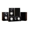 Fluance Reference Compact Surround Sound Home Theater 5.0 Channel Speaker System Including 2-Way Bookshelf, Center Channel and Rear Surround Speakers - Natural Walnut (X850WC) view 1