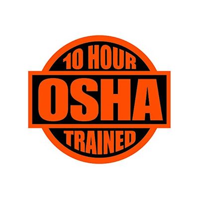 fagraphix 10 Hour OSHA Trained Sticker Decal Self Adhesive Safety Construction Helmet Hard hat 4.00" Wide