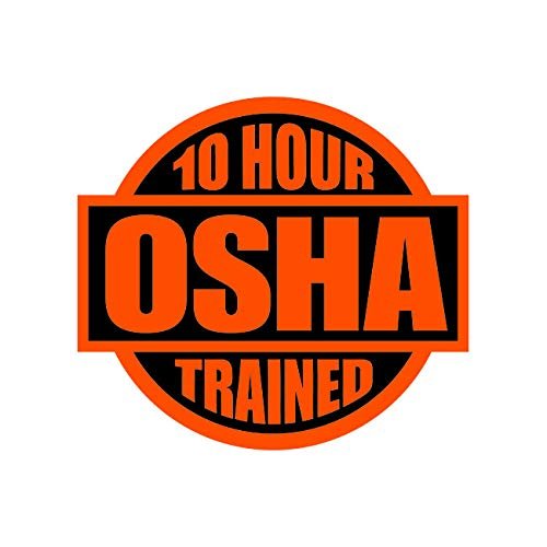 fagraphix 10 Hour OSHA Trained Sticker Decal Self Adhesive Safety Construction Helmet Hard hat 4.00" Wide