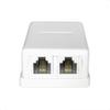 NECABLES Phone Jack Surface Mount Dual Port Telephone Jack Box 4 Screw Terminals to 2 RJ11 6P4C Female White view 3