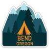 Bend Oregon Souvenir 2-Inch Vinyl Decal Sticker Camping Tent Design view 1
