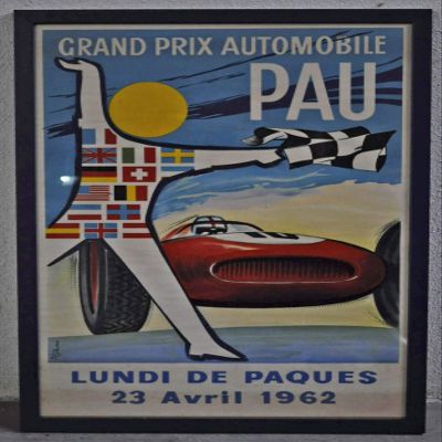 Automobile Grand Prix Pau 1962 Poster Reproduction / Format 50 x 70 cm Paper 300 g Digital HD Possible to Visit Us (Shop: Display.FR)