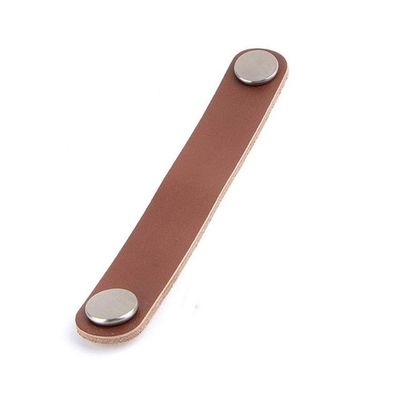 Geeyu ZHaonan-Dressing Table Handle, Europe Style Soft Minimalist Door Cupboard Drawer Kitchen Cabinet Dresser Knobs,Handmade Leather Pull Handle, Indoor Hardware (Color : B 6 Brown)