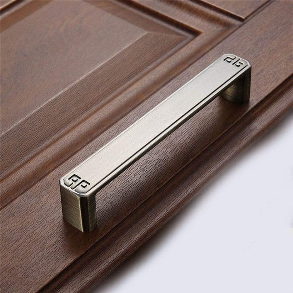 Pangocho Jinchao-Pulls Handles 128, Antique Copper Cabinet Bookcase Drawer Wardrobe Wine Cabinet Pulls,Classical Cabinet Medicine Red Bronze Cabinet Handle Home Decoration (Color : 6074 128mm Green)