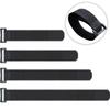 20 Pack Reusable Cinch Straps Fastening Cable Straps Nylon Hook and Loop Cinch Cable Ties Down Multipurpose Securing Straps Adjustable Tie Organizer to Keep Home Office from Tangled Cords (Black) view 1