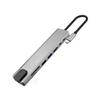 Dyllutrwhe 8 in 1 Multifunctional Type-C to 4K HDMI/Gigabit Ethernet/USB 3.0/PD Fast Charging Hub Adapter Silver view 1