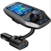 Upgraded Bluetooth 5.3 FM Transmitter for Car, Wireless Radio Adapter Kit W 1.8" Color Display Hands-Free Call AUX in/Out SD/TF Card USB Fast Charging 18W for All Smartphones Audio Players - Pewter view 1