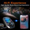 Upgraded Bluetooth 5.3 FM Transmitter for Car, Wireless Radio Adapter Kit W 1.8" Color Display Hands-Free Call AUX in/Out SD/TF Card USB Fast Charging 18W for All Smartphones Audio Players - Pewter view 2