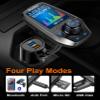 Upgraded Bluetooth 5.3 FM Transmitter for Car, Wireless Radio Adapter Kit W 1.8" Color Display Hands-Free Call AUX in/Out SD/TF Card USB Fast Charging 18W for All Smartphones Audio Players - Pewter view 3
