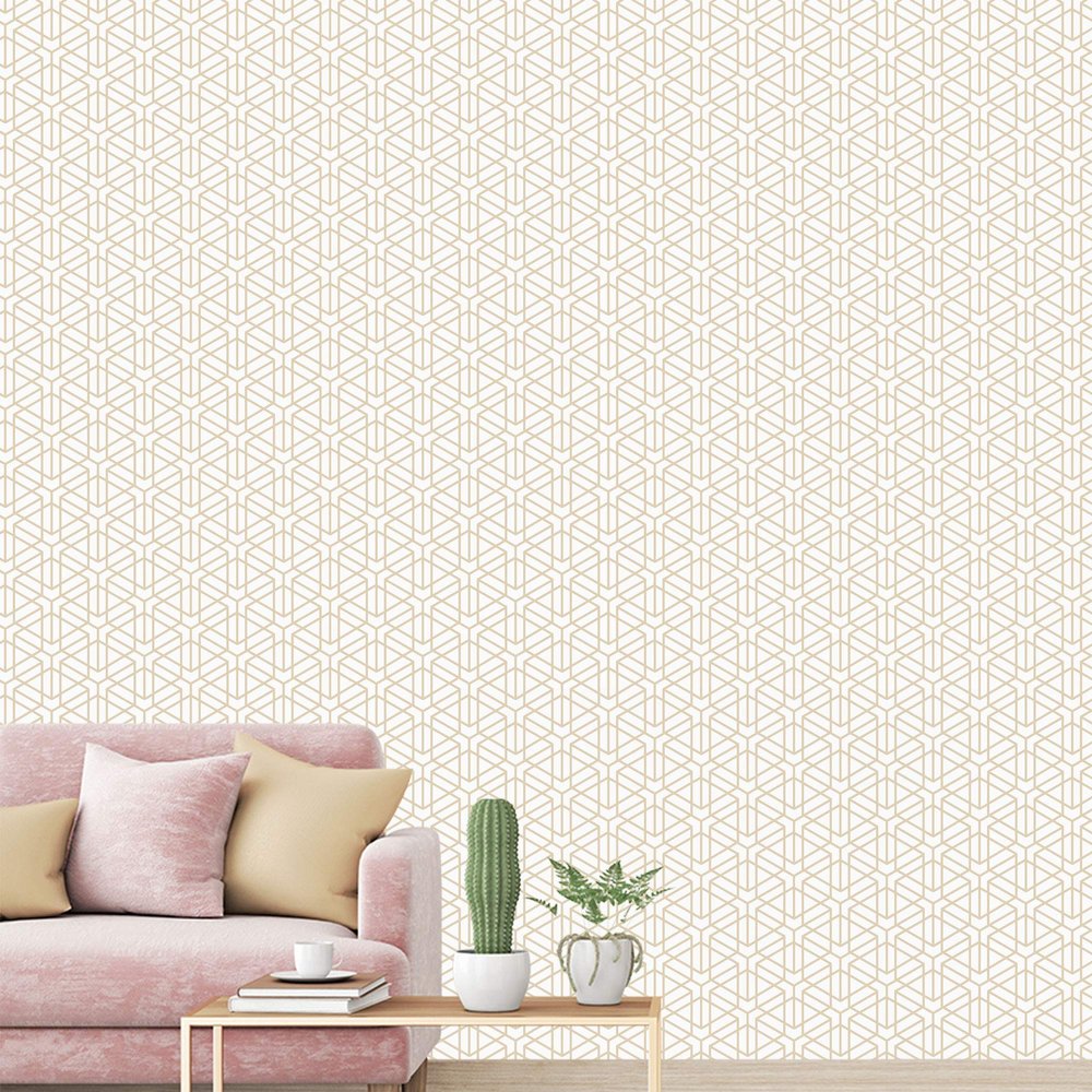 SIGNWIN Wall Mural Geometric Pattern Removable Self-Adhesive Wallpaper Wall Decoration for Bedroom Living Room - 100x144 inches