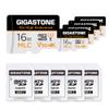 [10x High Endurance] GIGASTONE Industrial 16GB MLC Micro SD Card 5-Pack, 4K Video Recording, Security Cam, Dash Cam, Surveillance Compatible 95MB/s, U3 C10, with Adapter [5-Yrs Free Data Recovery] view 1