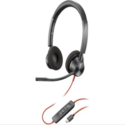 Plantronics Blackwire 3320, USB-A (Renewed)