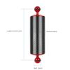 FEICHAO D60mm Diving Photography Float Buoyancy Aquatic Lamp Arm 108g /312g /447g /584g 1 Inch Dual Ball 5/8 /10 /12Inch Underwater DSLR Action Camera Upgraded Version (8inch -312g,Red) view 2