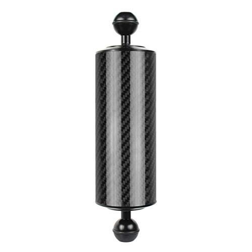 FEICHAO D60mm Diving Photography Float Buoyancy Aquatic Lamp Arm 108g /312g /447g /584g 1 Inch Dual Ball 5/8 /10 /12Inch Underwater DSLR Action Camera Upgraded Version (8inch -312g,Black)