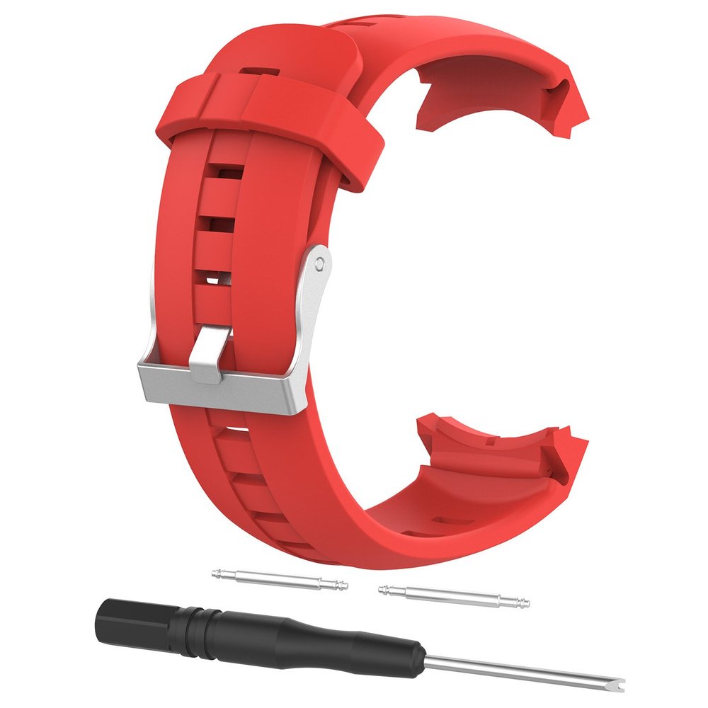 BabyValley Band Compatible with Suunto Ambit 3 Vertical/Suunto Spartan Sport Band Bracelet Strap Replacement Bands Silicone Wristband for Ambit 3/Spartan Sport-with Tool (Red)