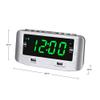 HANNLOMAX HX-146CR Alarm Clock Radio, PLL FM Radio, Dual Alarm, 1.2" Green LED Display, Bluetooth, USB Ports for Charging and MP3 Playback (Silver) view 3