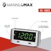 HANNLOMAX HX-146CR Alarm Clock Radio, PLL FM Radio, Dual Alarm, 1.2" Green LED Display, Bluetooth, USB Ports for Charging and MP3 Playback (Silver) view 4
