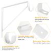 4 Pack Heavy Duty Closet Rod Brackets Holder 11 x 11 x 1 Inch White Closet Rod Support Bracket Black Steel Closet Rod Holders for Hanging Clothes Rod Support Brackets (White - 4Pack) view 3