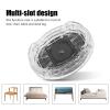Adjustable Heavy Duty Furniture Risers, 8-Pack, Slip- Plastic Bed Lifts for Beds Sofas Chairs Tables, Transparent Finish view 2