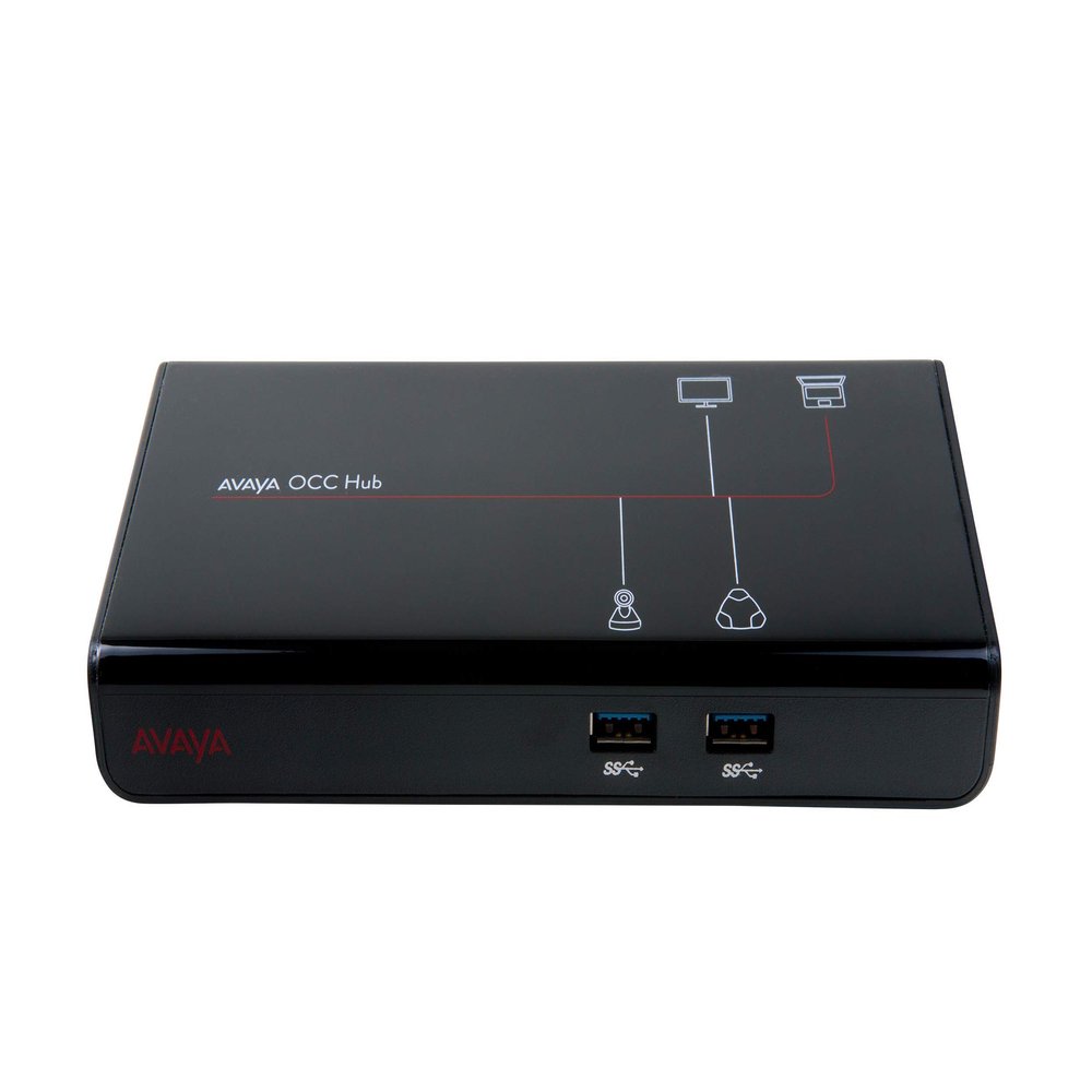 Avaya One Cable Connect Hub - USB/HDMI 3-Port Hub for Laptops, Monitors, Speakers - Plug and Play - Black