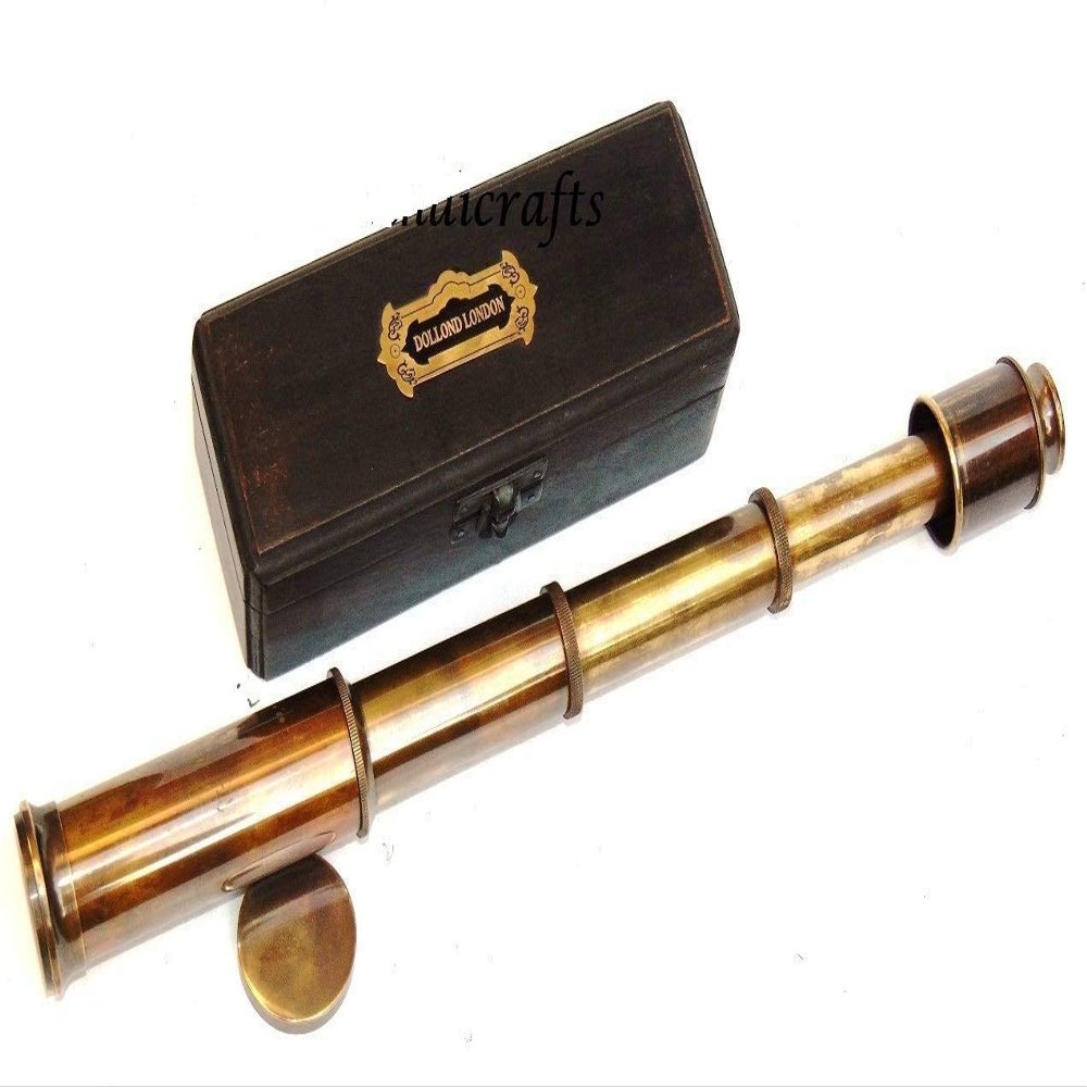 Calvin Handicraft Antique Marine Nautical Brass Telescope | Antique Pirate Telescope | Stempunk Gift Brass Handheld Pirate Scope
