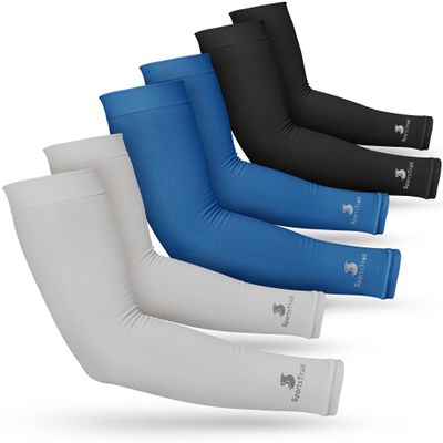 SportsTrail Cooling Arm Sleeves for Men & Women  Breathable, Moisture-Wicking, Sun Protection for Sports, Basketball, Football, Running, Golf, Cycling, Volleyball Arm Sleeves for Women, Men & Youth