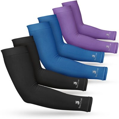 SportsTrail Cooling Arm Sleeves for Men & Women  Breathable, Moisture-Wicking, Sun Protection for Sports, Basketball, Football, Running, Golf, Cycling, Volleyball Arm Sleeves for Women, Men & Youth