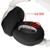 Geekria 2 Pairs Ice Silk Headphones Ear Covers - Product Safety Certified - Washable & Stretchable Earcup Protectors for Over-Ear Headsets, Sweat Pads for Gym, Gaming (Size M/Black) view 4