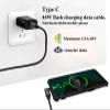 AAOTOKK 90 Degree Type C 3.1 Extension Cable 4K@60Hz Right&Left Angle Type C 3.1 USB Male to Male Connector Cable Supports Charging,Data,Audio,Video Cable,Compatible Samsung S10 S8, MacBook(1M/2Pack) view 4