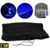 Stage Backdrop Velvet Material White and Blue LED Starry Sky Cloth Background with Various Lighting Effects Foldable Wedding Party Xmas Curtain with Remote for Christmas Halloween Stage Show (3 x 2m) view 2
