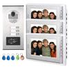 AMOCAM Apartment Video Intercom System and Electric Control Door Lock and 12V Power Supply Control, Support Keyfob Unlock for 3 Units Apartment Household view 2