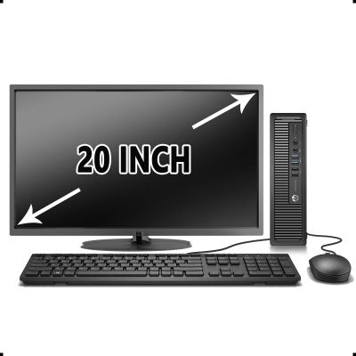 HP EliteDesk 800 G1 USFF Desktop PC Computer Package, Intel Quad Core i5 up to 3.6GHz, 16G DDR3, 512G SSD, USB 3.0, VGA, DP, 20 Inch LCD Monitor(Brands May Vary), Keyboard, Mouse, Windows 11 (Renewed)