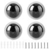 A sixx Hemisphere Camera Fake Camera, with Flashing Led Light Dummy Fake Dome Camera Dummy Fake Camera, 4pcs for Supermarkets, Hotels(White) view 3