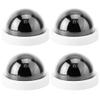 A sixx Hemisphere Camera Fake Camera, with Flashing Led Light Dummy Fake Dome Camera Dummy Fake Camera, 4pcs for Supermarkets, Hotels(White) view 4
