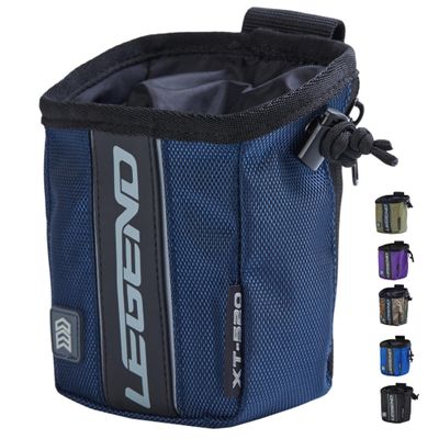 Legend XT520 Quick Release Pouch & Finger Tab Bag (Deep Blue) | Interior Divider for Better Organization & Storage of Release Aids | Attaches to Standard 2" Belt | Quick Drawstring Closure