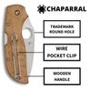 Spyderco C152WDP Chapparal Birdseye Maple view 4