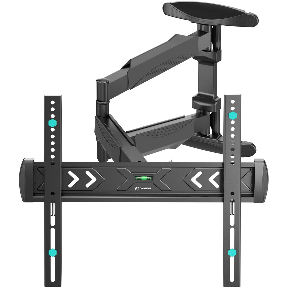 ONKRON Full Motion TV Wall Mount for 40-75 Inch TVs up to 77 lbs, Extendable TV Mount Swivel and Tilt, Articulating Arm VESA 100x100-400x400, Corner Television Wall Mount Bracket Black