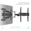 ONKRON Full Motion TV Wall Mount for 40-75 Inch TVs up to 77 lbs, Extendable TV Mount Swivel and Tilt, Articulating Arm VESA 100x100-400x400, Corner Television Wall Mount Bracket Black view 4