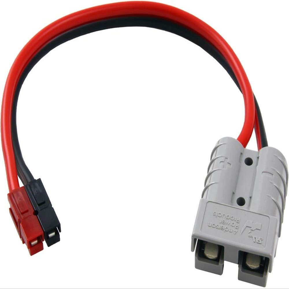 Powerwerx SB50-PP45 Anderson Power SB50 Gray to PP45 Adapter Cable, 10 Gauge Wire, 18 Inches