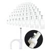 100-Pack Mini Round Cable Clips- Computer Cable Management Clips for Appliances, Ethernet, Coaxial Cable & Extension Cords - Mini Wire Nail Clips for Wood, Brick, Cement, Indoor and Ourdoor Walls view 1