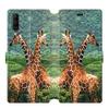 Leather Wallet Case for Wiko View 4 / View 4 Lite Savannah Giraffe Duo view 1